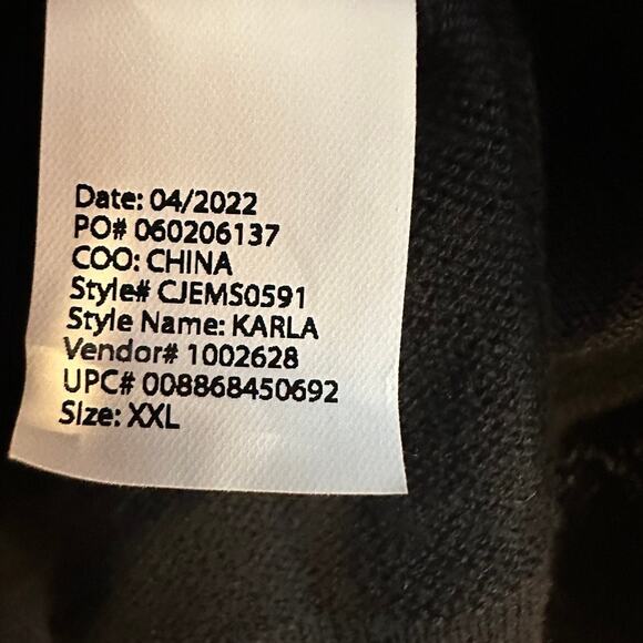 Ella Moss Karla Black Open Lightweight Long Sleeve Knit Cardigan Sweater XXL - Picture 7 of 7